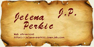 Jelena Perkić vizit kartica